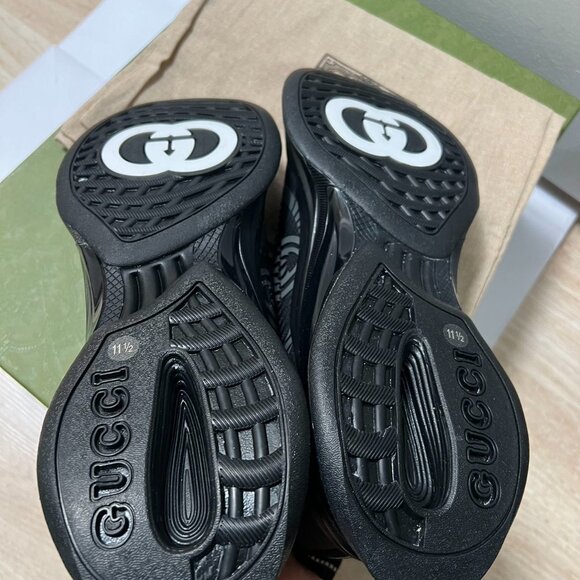 MEN Gucci Gucci Run Sneaker 'All Black' 714658-USM10-8442 - Picture 2 of 9